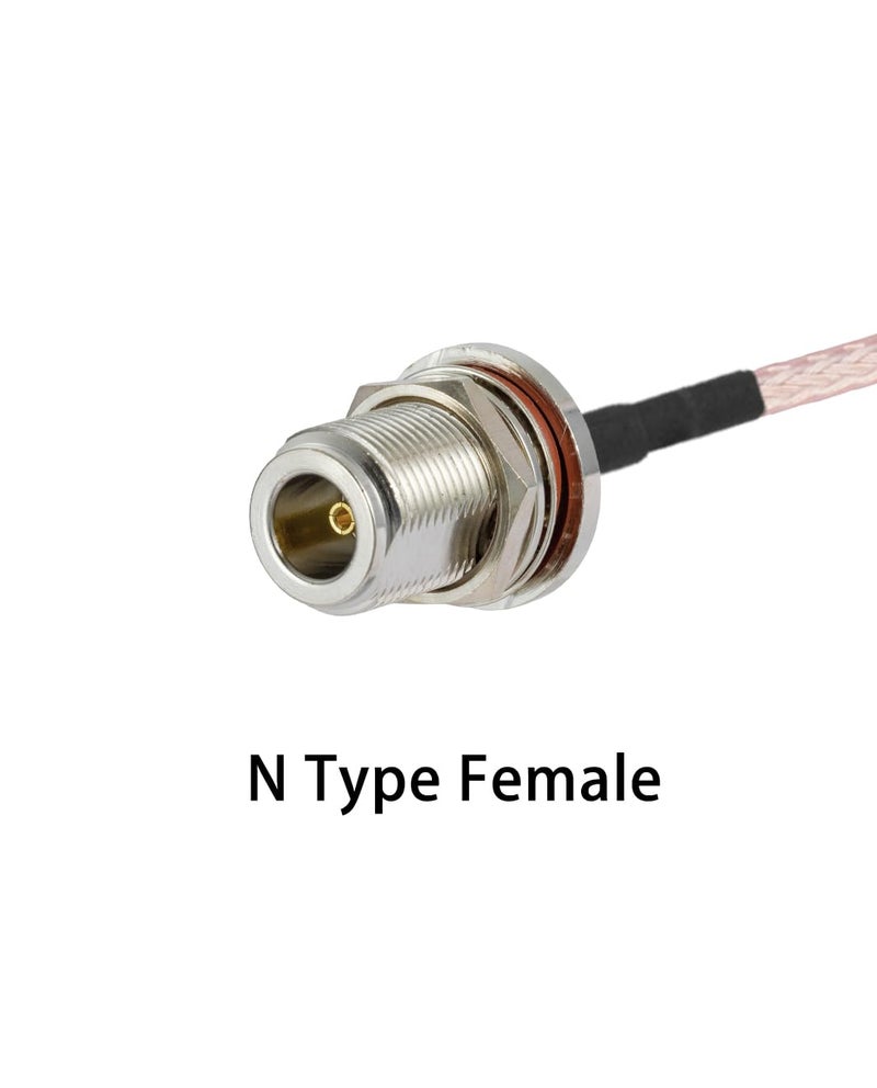 POBADY 2PCS U.F.L1 to N Type Female Low Loss Coaxial Cable 4" /10CM U.F.L1 RG178 Coaxial Pigtail Cable for Wireless Routers Mini PCIE Network Cards PCI Wi-Fi WAN Repeater - Image 3